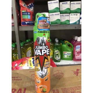 Xịt muỗi Jumbo vape hương cam chanh chai 600ml
