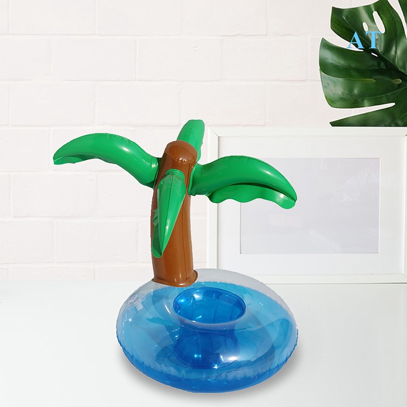Giá Đỡ Cốc Nước Bơm Hơi Hình Bánh Donut / Chanh / Cây Dừa / Chim Hồng Hạc