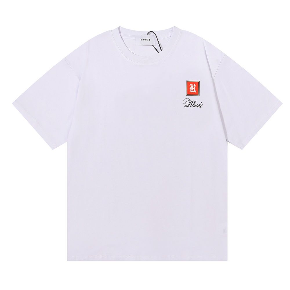 Áo Thun cotton Ngắn Tay In Hình RHUDE Moroccan Marlboro Cá Tính Cho Nam Và Nữ