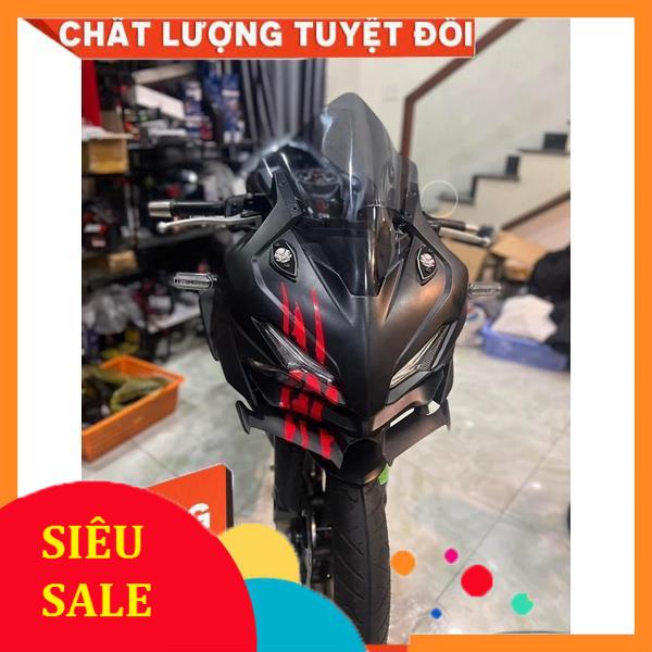 Dán decal mèo cào monter mặt nạ chóa đèn r15 mt15 cbr150 tfz fz150 fz155 gsx ex winner sh nvx raider satria nouvo ab