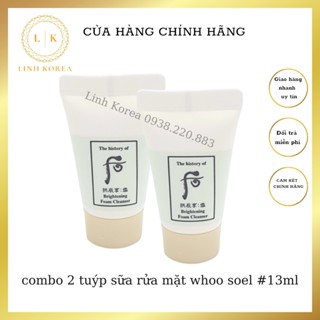 combo 2 tuýp sữa rửa mặt whoo soel #13ml