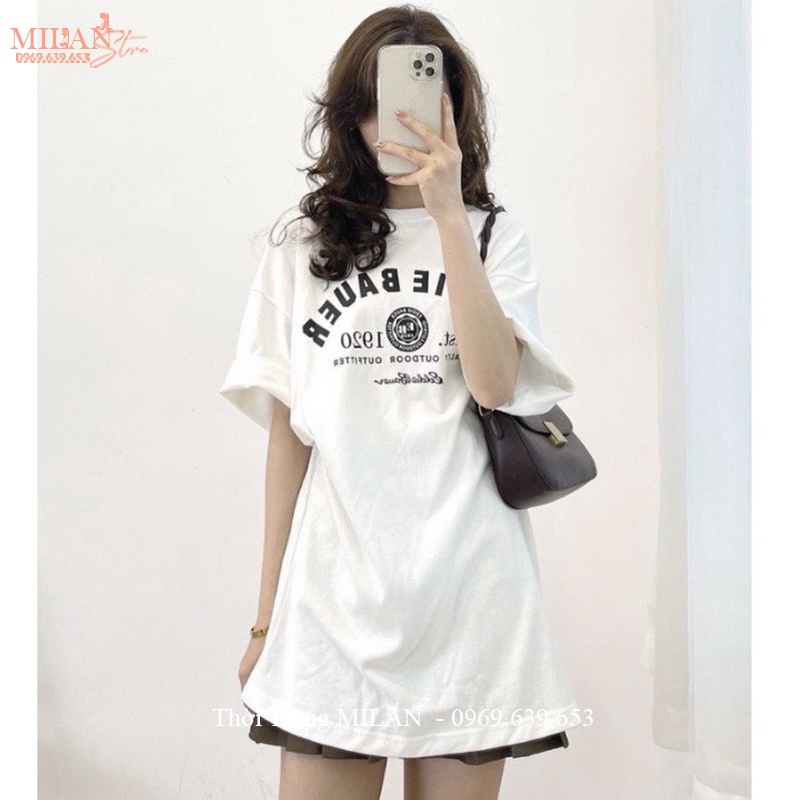 Áo thun nữ form rộng đẹp tay lỡ kiểu Hàn Quốc chất vải Cotton mềm mịn dáng  áo phông nữ in chữ co giãn đi học chơi ở nhà | BigBuy360 - bigbuy360.vn