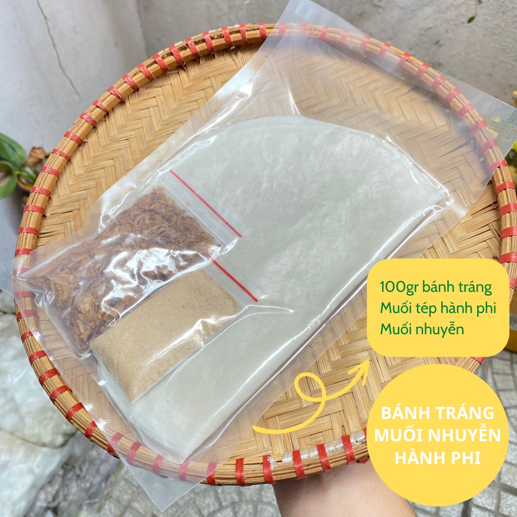 Combo P07 Bánh tráng phơi sương muối nhuyễn hành phi - Ăn Vặt Nhà Phởn