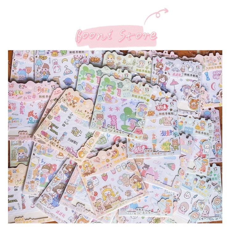 set 3 tấm sticker cute