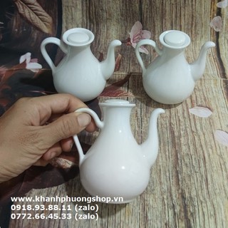 Bình đựng nước chấm sứ Minh Long - bình đựng nước chấm