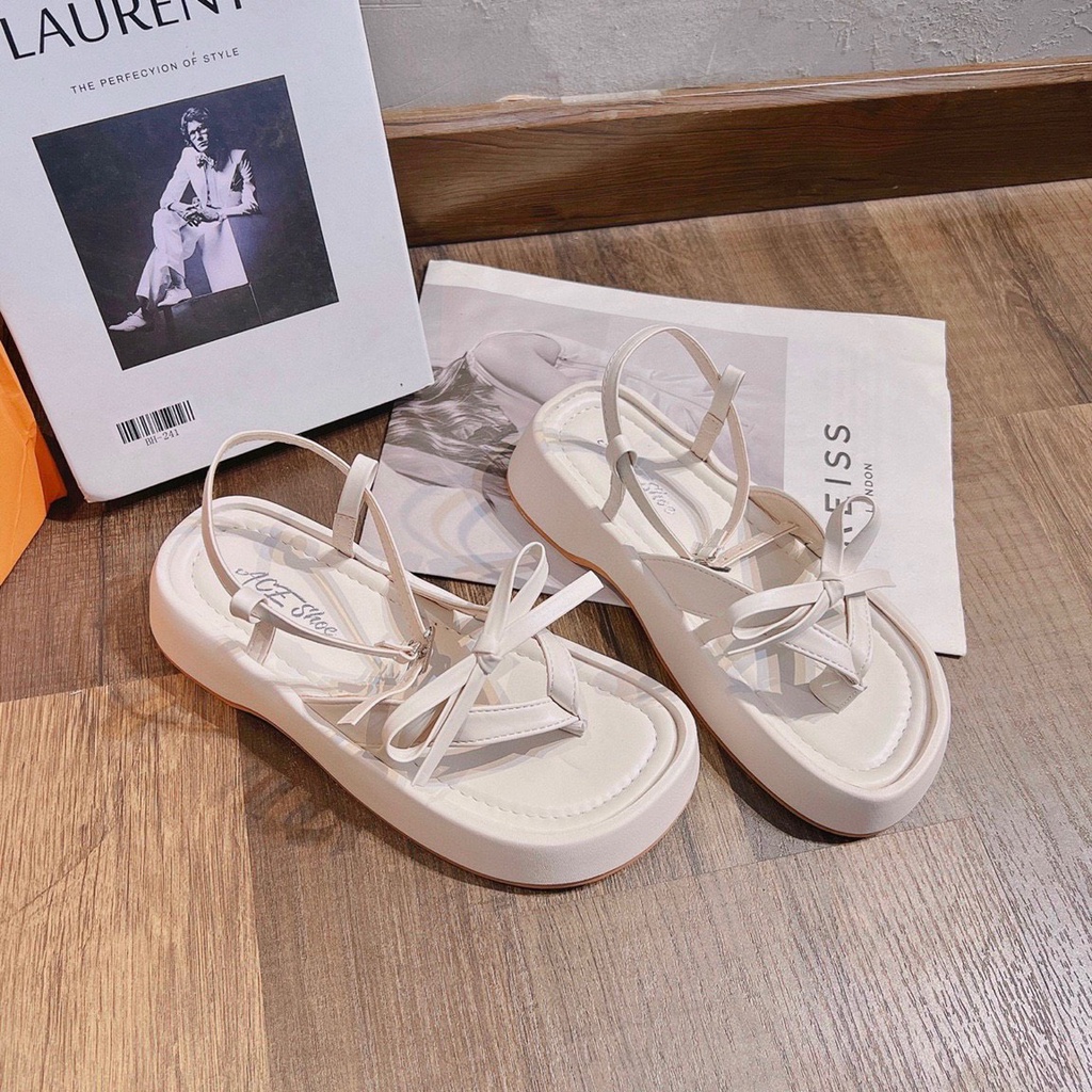 Giày sandal ulzzang nữ xăng đan nữ dép quai hậu phong cách roman đế cao 3 phân hottrend 2022 - SD-0326