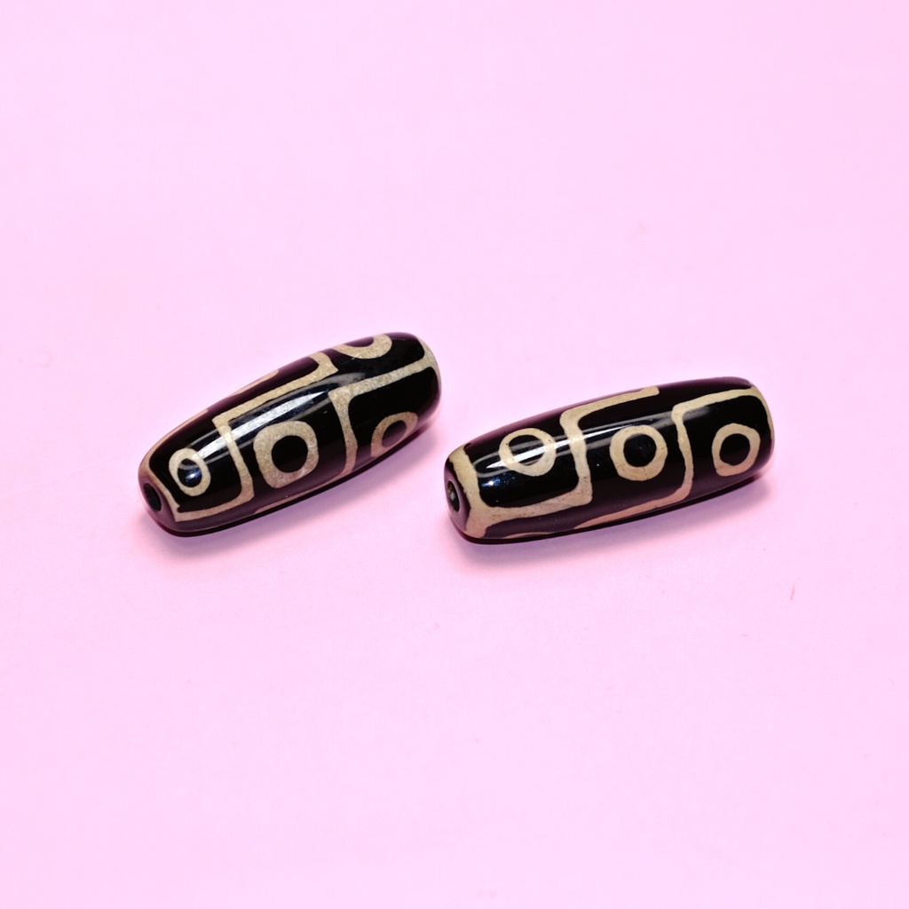 Viên Dzi 9 mắt màu đen Võ Gia Gems