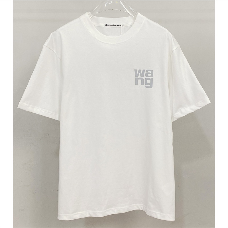 Alexanderwangseft Áo Thun Tay Ngắn In Chữ Cái Phản Quang Thời Trang