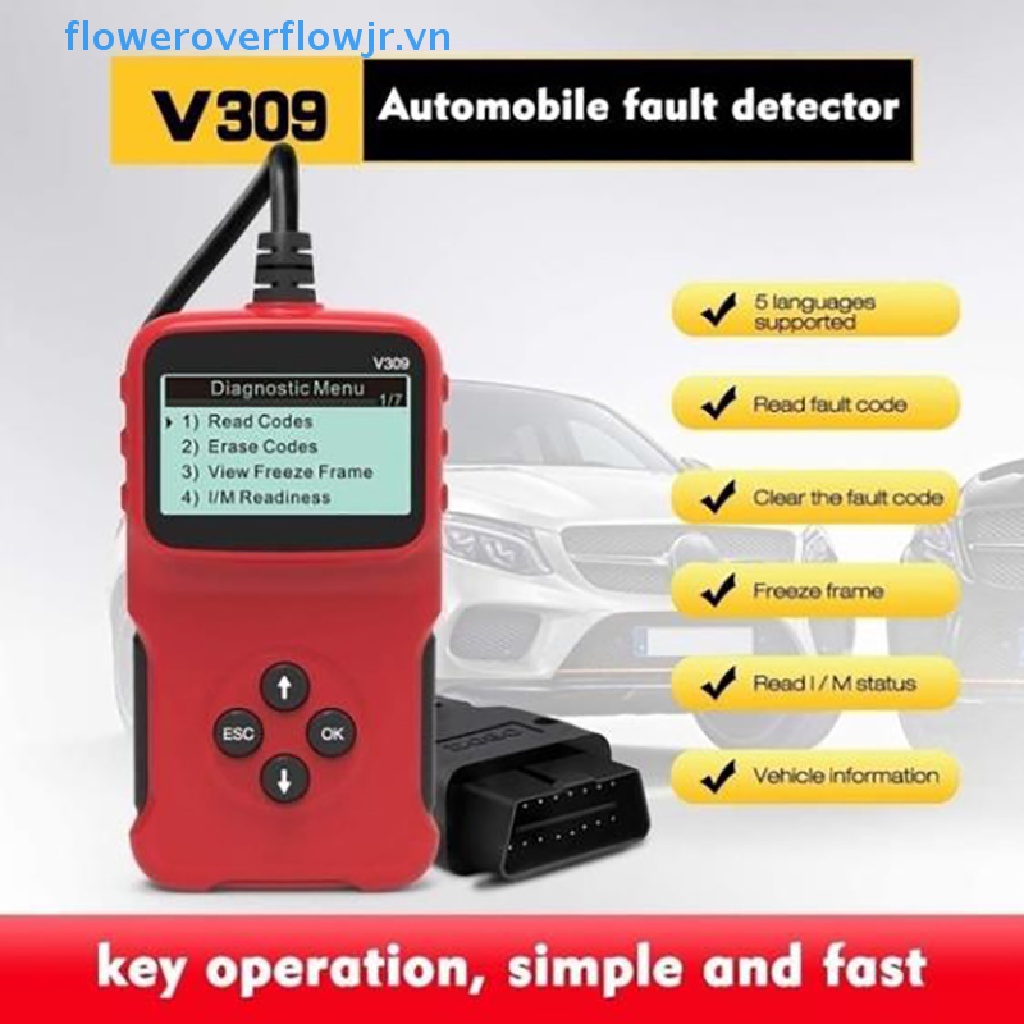Dụng Cụ Kiểm Tra Dữ Liệu Tự Động FJR V309 EOBD Áo Khoác Thời Trang Trẻ Trung Cá Tính