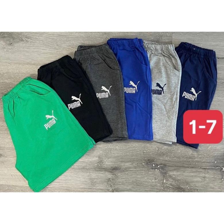 Quần đùi 100% cotton Quần cạp Chun Mềm Thấm Hút Mồ Hôi Cho Bé Trai 9-25kg ..>.<