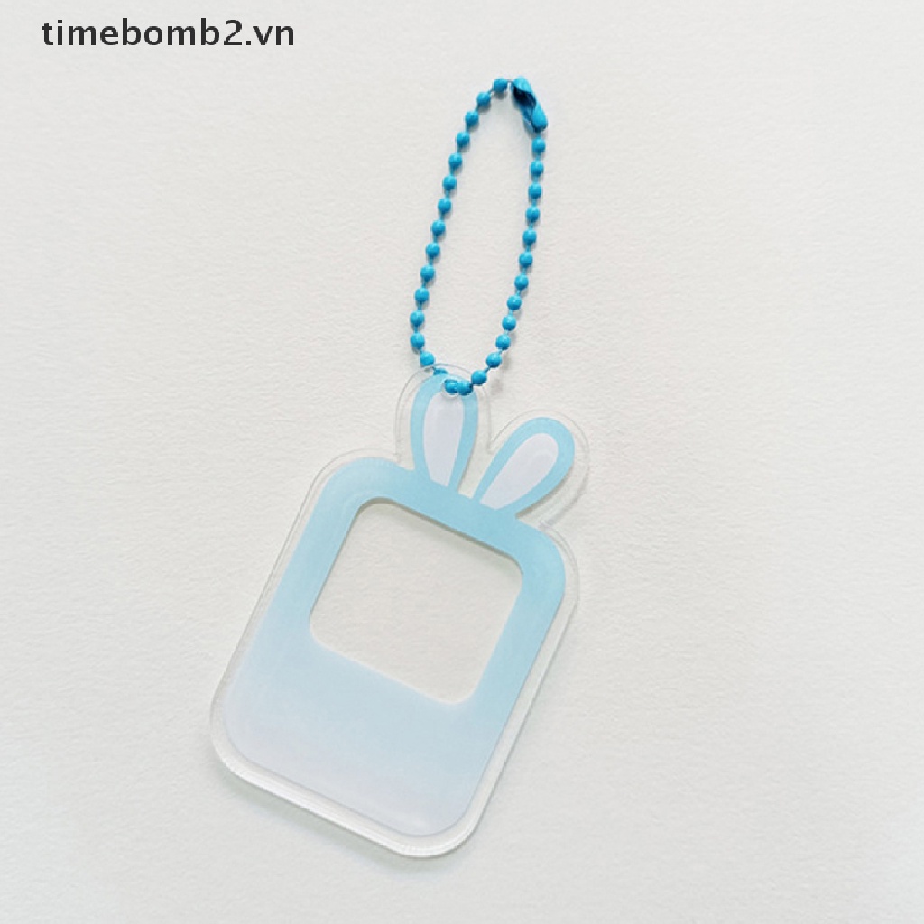 {Mới} Móc Khóa / Thẻ Ảnh Bằng Acrylic Trong Suốt Hình Tai Thỏ / Ngôi Sao Đuổi Theo Làm Thủ Công