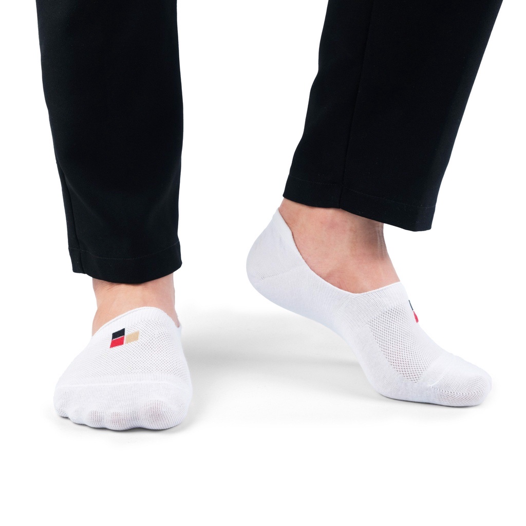 Tất vớ nam công sở Bizmen CHÍNH HÃNG cao cấp cổ ngắn trung cao hài cổ thuyền Cotton kháng khuẩn khử mùi JIZOE TNA01