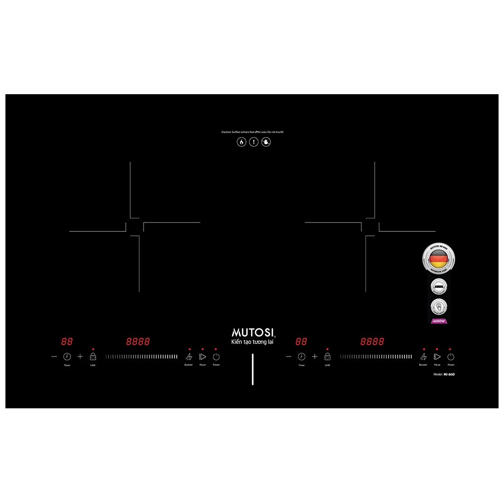 Bếp từ đôi Mutosi MI-86D GDPT