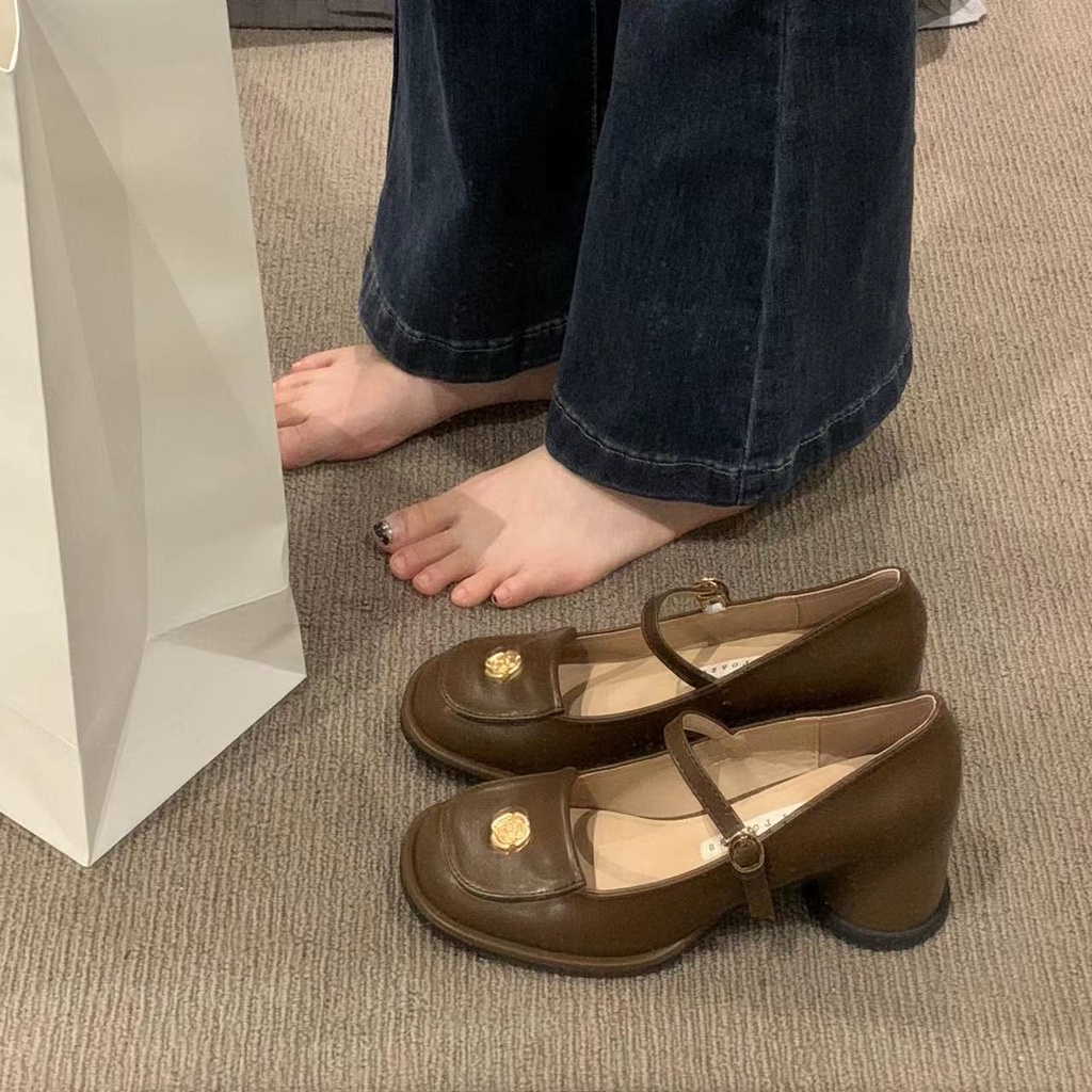 Giày Cao Gót Mary Jane Thiết Kế Mới Thời Trang Dành Cho Mùa Xuân 2023