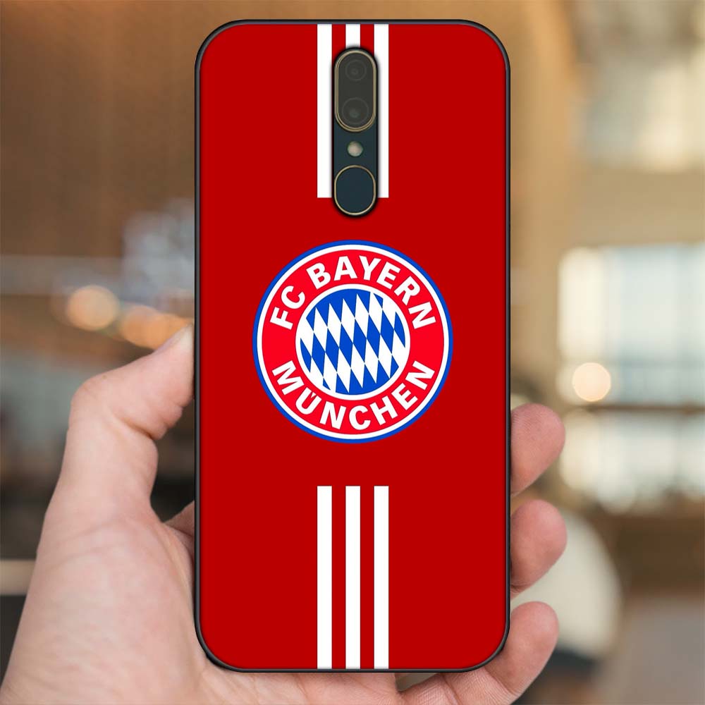 Ốp lưng Oppo F11 viền đen in hình CLB Bóng Đá Bayer Munich