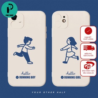 Ốp lưng iphone 6plus 6splus 7 plus 8plus X Xr XsM 11 12 13 Promax - Runing boy/girl  - OPM29 - PNDPhoneCase