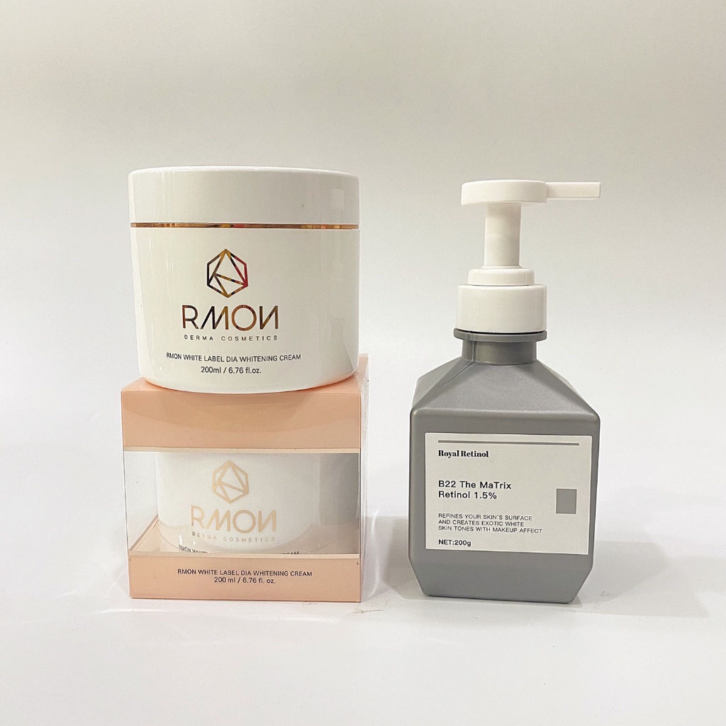 Combo Kem Body Rmon 200ml + Retinol B22 200g Dưỡng Da Body Cung Cấp Độ Ẩm Cho Da