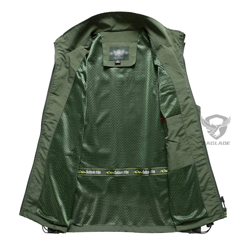 Áo Vest Câu Cá Giản Dị Eagllage RFWJ7882 Màu Xanh Lá Cây