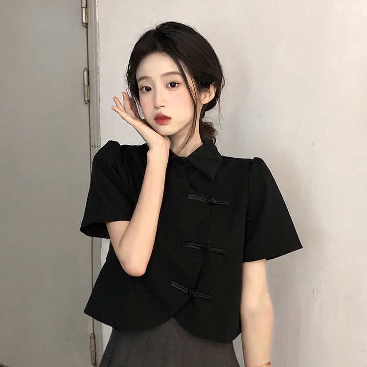 Áo Sườn Xám Tay Ngắn Phong Cách Trung Hoa Thời Trang Mùa Hè 2023 Mới