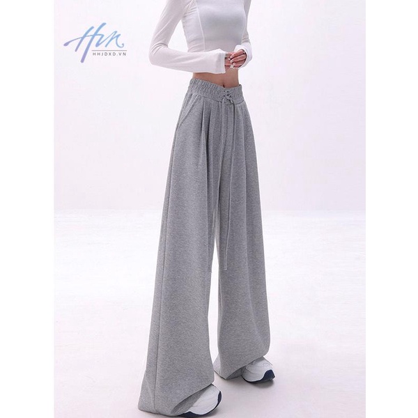 Quần Dài Lưng Cao Ống Rộng Phong Cách Thời Trang Đường Phố Mỹ 2022