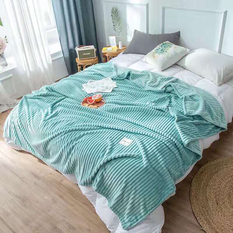 Chăn hè thu nhung tuyết kẻ tăm, chăn văn phòng 2mx2m2 hàng cao cấp, nhiều màu siêu mềm mịn Giá rẻ