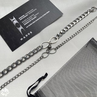 vòng tay đôi nam nữ - Vô cực bằng thép - titan / 1800
