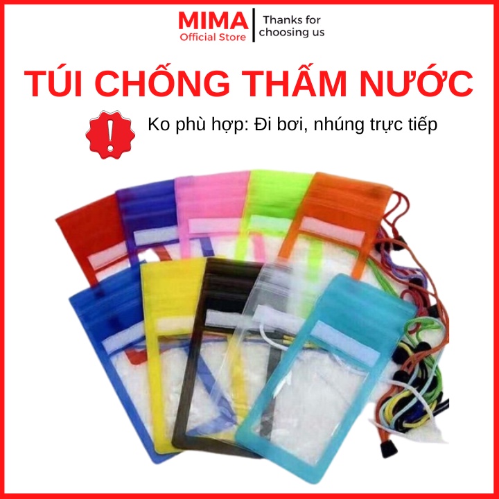 Túi nhựa hạn chế chống thấm nước mưa cho điện thoại, giao màu ngẫu nhiên