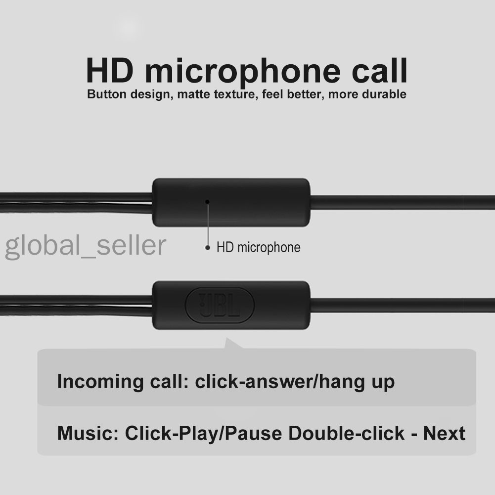 Tai Nghe Nhét Tai JBL C100SI Chính Hãng 100% Có Dây 3.5mm Âm Thanh Siêu Trầm Có Micro Cho Điện Thoại Android IOS