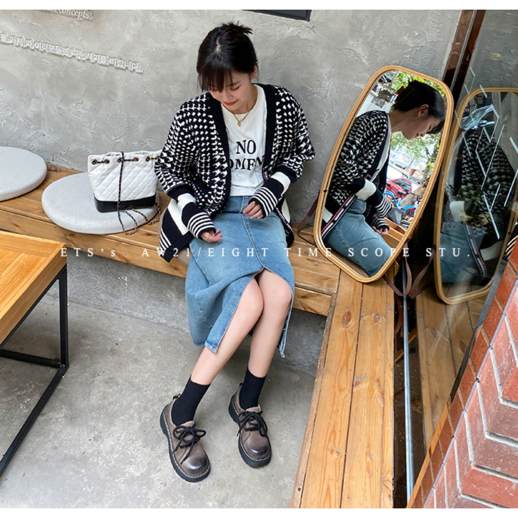 Giày Oxford Nữ Mũi Tròn Dế Bánh Mì 4CM Phong Cách Nhật Bản