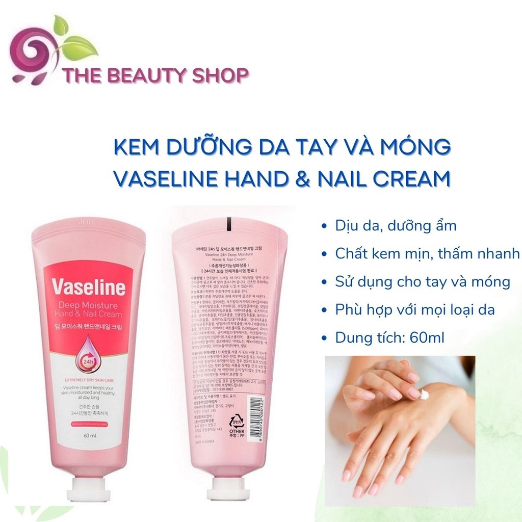 Kem Dưỡng DA Tay Và Móng Vaveline Deep Moisture Hand & Nail Cream 60ml