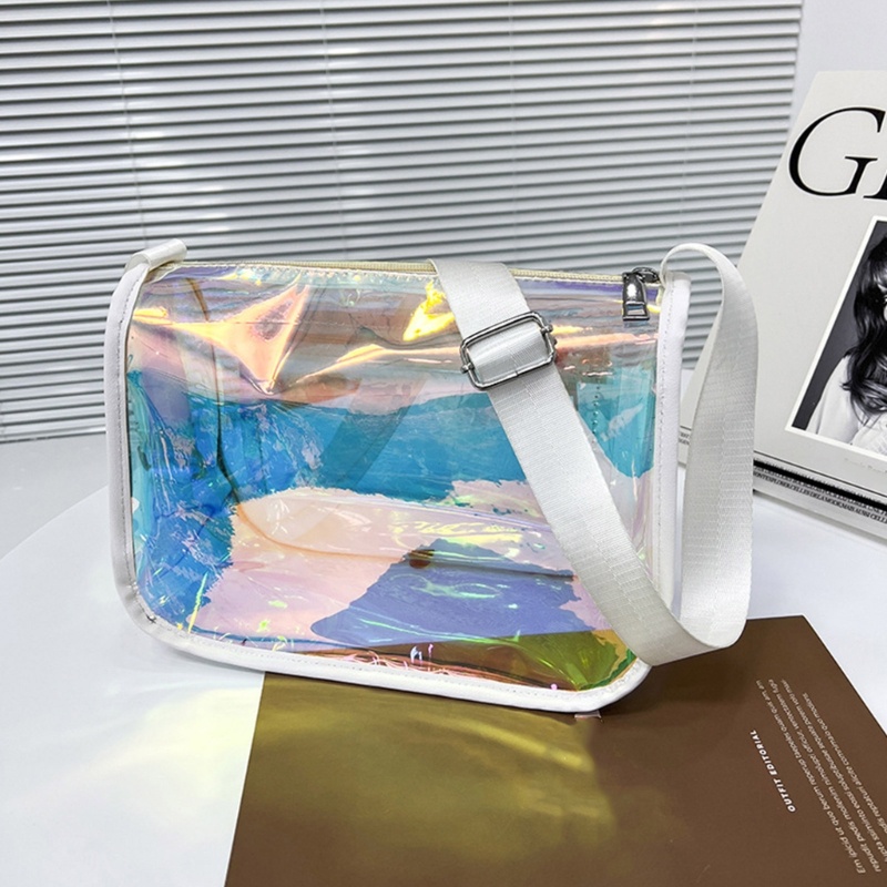 Túi Đeo Chéo Vai Bằng PVC Trong Suốt Thời Trang Sành Điệu Cho Nữ