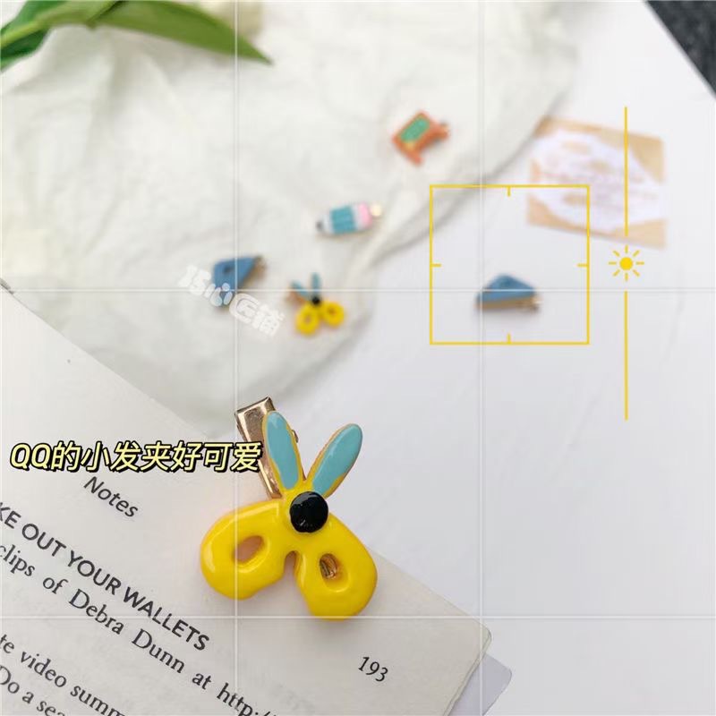 Kẹp Tóc Kiêm Thước Kẻ Họa Tiết Hoạt Hình Phong Cách Hàn Quốc Xinh Xắn Cho Bé