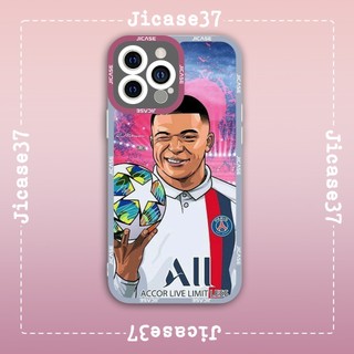 Ốp lưng iphone samsung xiaomi oppo cạnh vuông Jicase JMcase Mbappe Fine Art Cầu Thủ Bóng Đá PSG