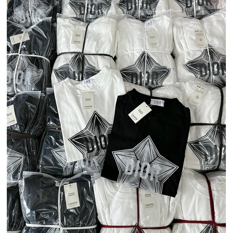 Áo Tay hến thêu chữ nổi Set bộ đũi xước DG siêu hot Chất cotton khô hàng QCCC Áo thun sát nách cổ tròn, Áo kiểu vai hến