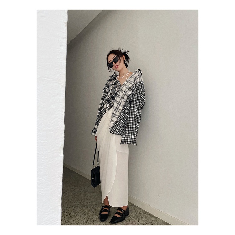 Áo Sơ Mi Dáng Rộng Họa Tiết Kẻ Sọc Thiết Kế Mới Thời Trang Mùa