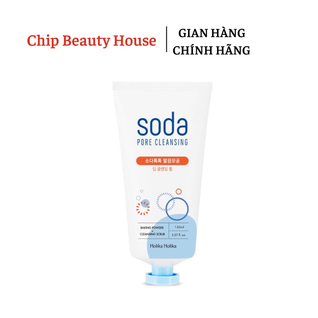 Sữa Rửa Mặt Làm Sạch Sâu Lỗ Chân Lông Holika Holika Soda Pore Cleansing 150ml