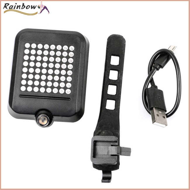 Đèn Led 64 Bóng Tự Động Gắn Đuôi Xe Đạp Có Thể Sạc Lại Bằng Cổng Usb