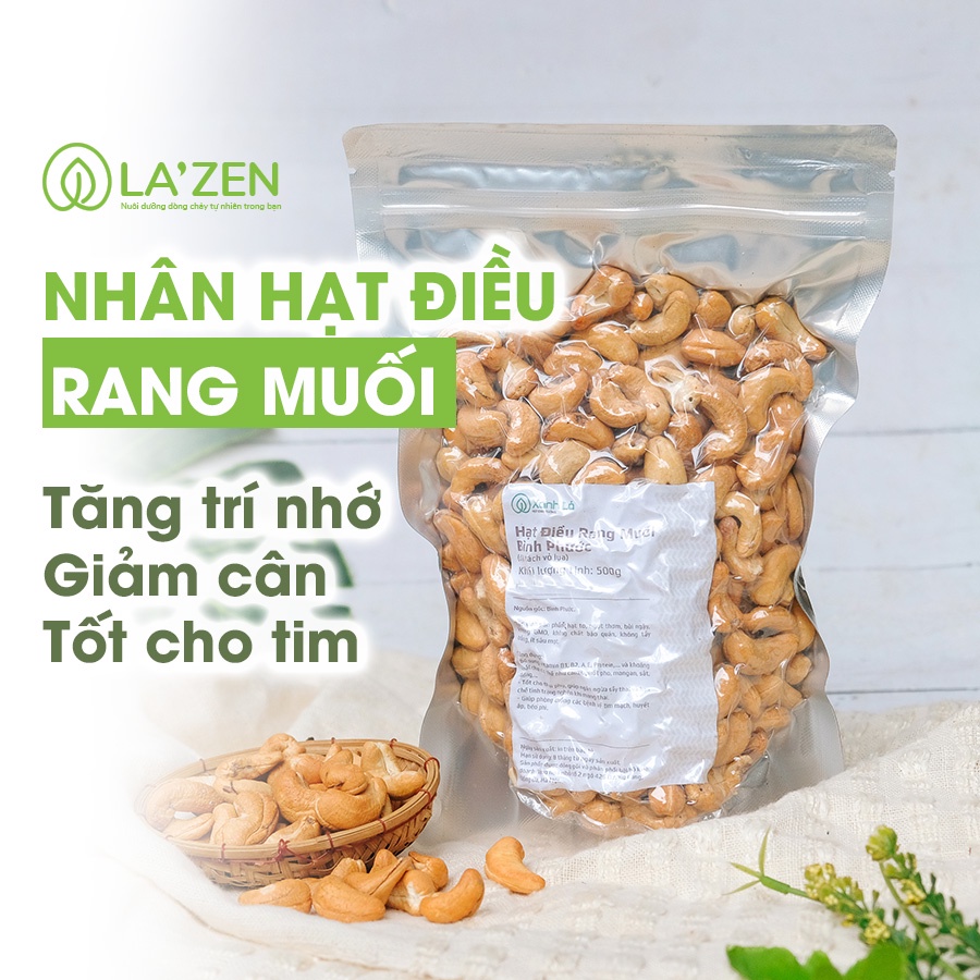 Nhân hạt điều rang muối ngon Bình Phước LOẠI A+ đã bóc vỏ, hàng tuyển chọn cao cấp La'zen