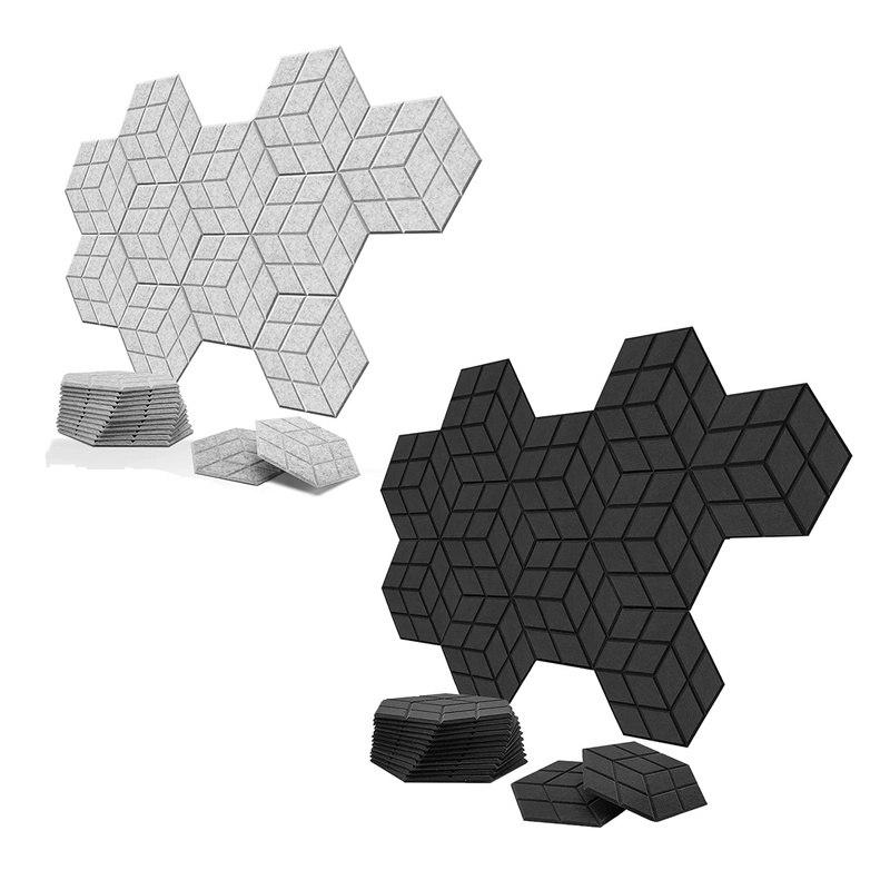 Set 12 Tấm Xốp Cách Âm Tự Dính Kích Thước 13.8 X 12 X0.4Inch Màu Xám Tiện Dụng Cho Studio / Thu Âm / Văn Phòng