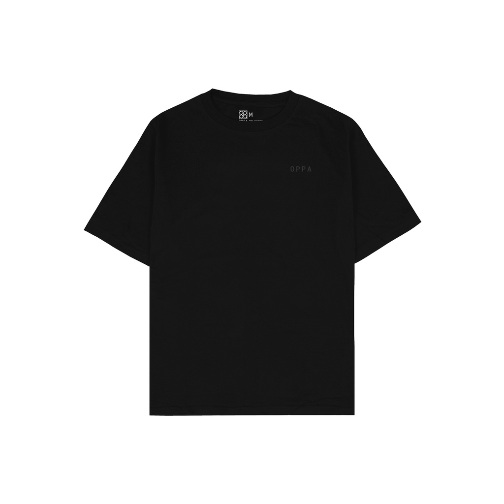 OPPA Áo thun Basic Cotton Thêu logo TRU02 màu Đen