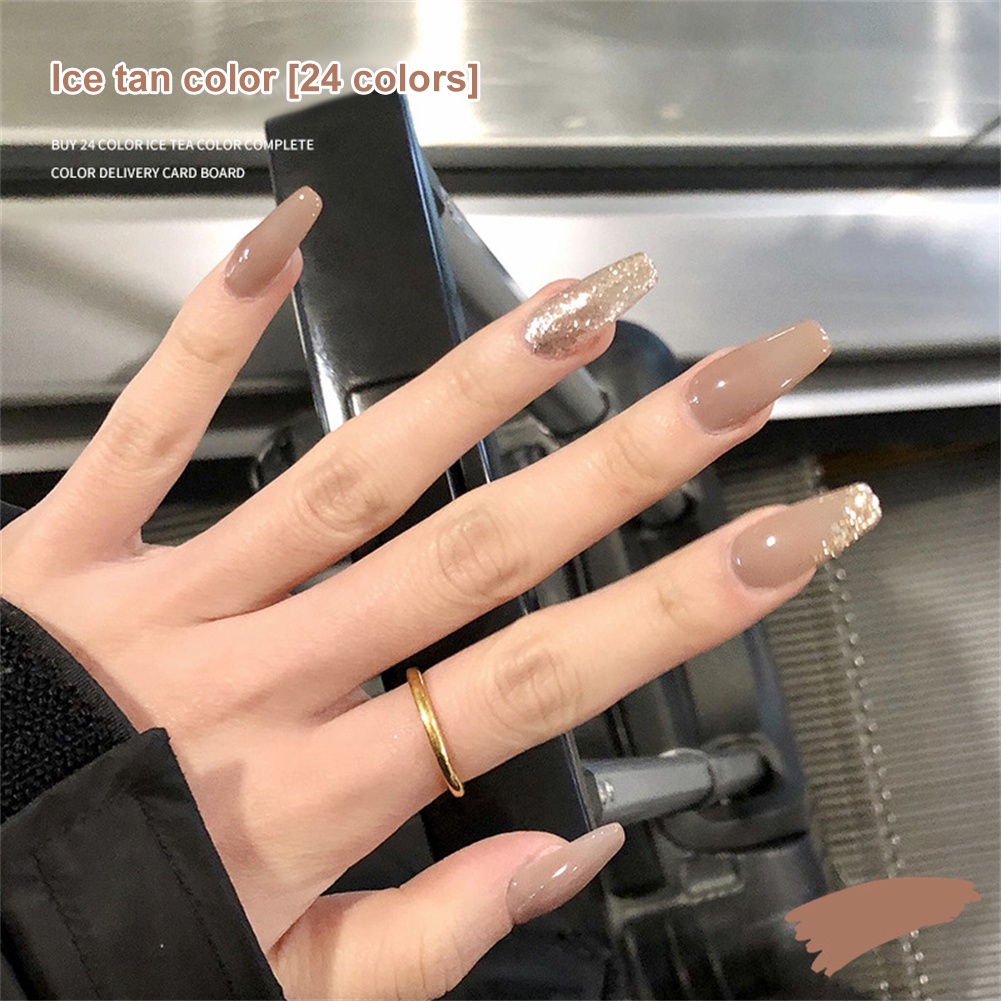 ♕Sơn Móng Tay Trà Đá Annies Gel Thạch Liệu Pháp Ánh Sáng Màu Nude Đá Ngâm Gel Uv Sơn Móng Tay Bán Vĩnh Viễn Cho Tiệm Làm Móng 24 Màu Ubest