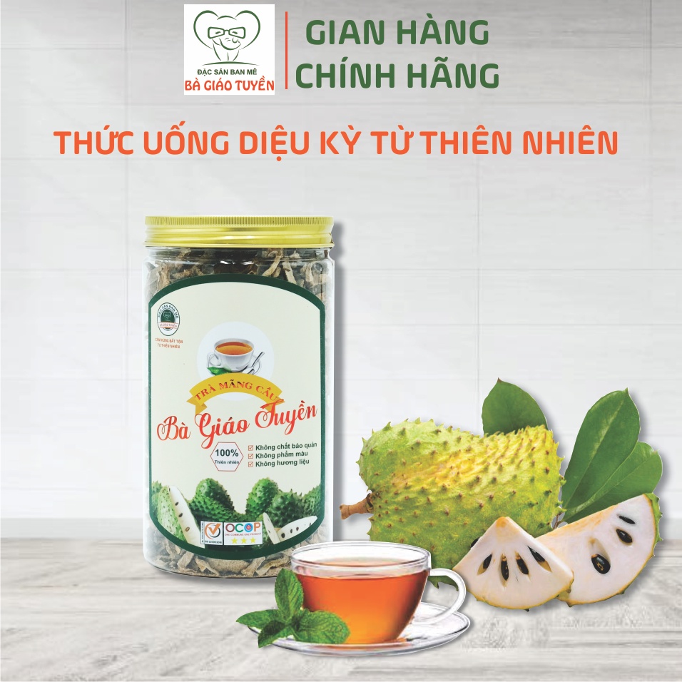 Trà mãng cầu Bà Giáo Tuyền - Trà mãng cầu xiêm thức uống thanh mát, đẹp da, chống ôxi hoá. Hộp 250 gram
