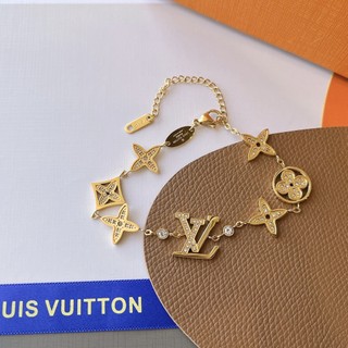 Vòng Tay Louis Vuitton Bằng Thép Titan Họa Tiết LV Monogram
