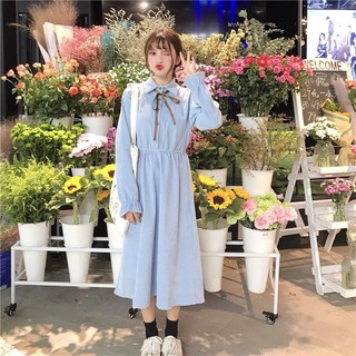 Đầm ulzzang đầm tay dài form dài
