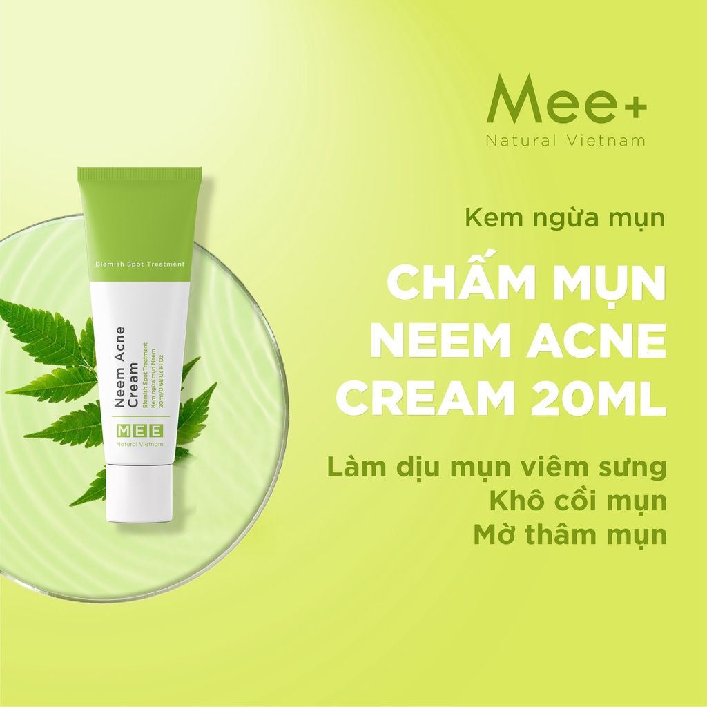 Bộ sản phẩm giảm mụn ngừa thâm siêu hiệu quả sau 1 đêm MEE NATURAL - Mất Seal Hộp Giấy