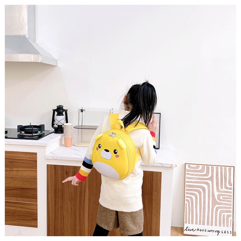 Balo đi học, cặp sách hình quả trứng cho bé trai bé gái mầm non hình thú ngộ nghĩnh