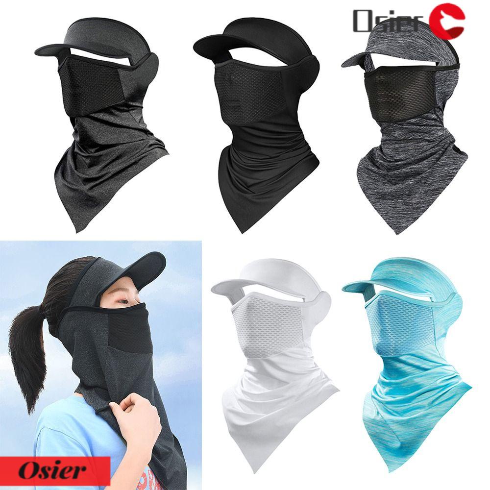 Osier 1 Khăn Quàng Cổ Kiêm Mặt Nạ Chống Nắng Bằng Lụa Lạnh Thoáng Khí Bảo Vệ Tai Dùng Khi Đi Xe Đạp Vào Mùa Hè