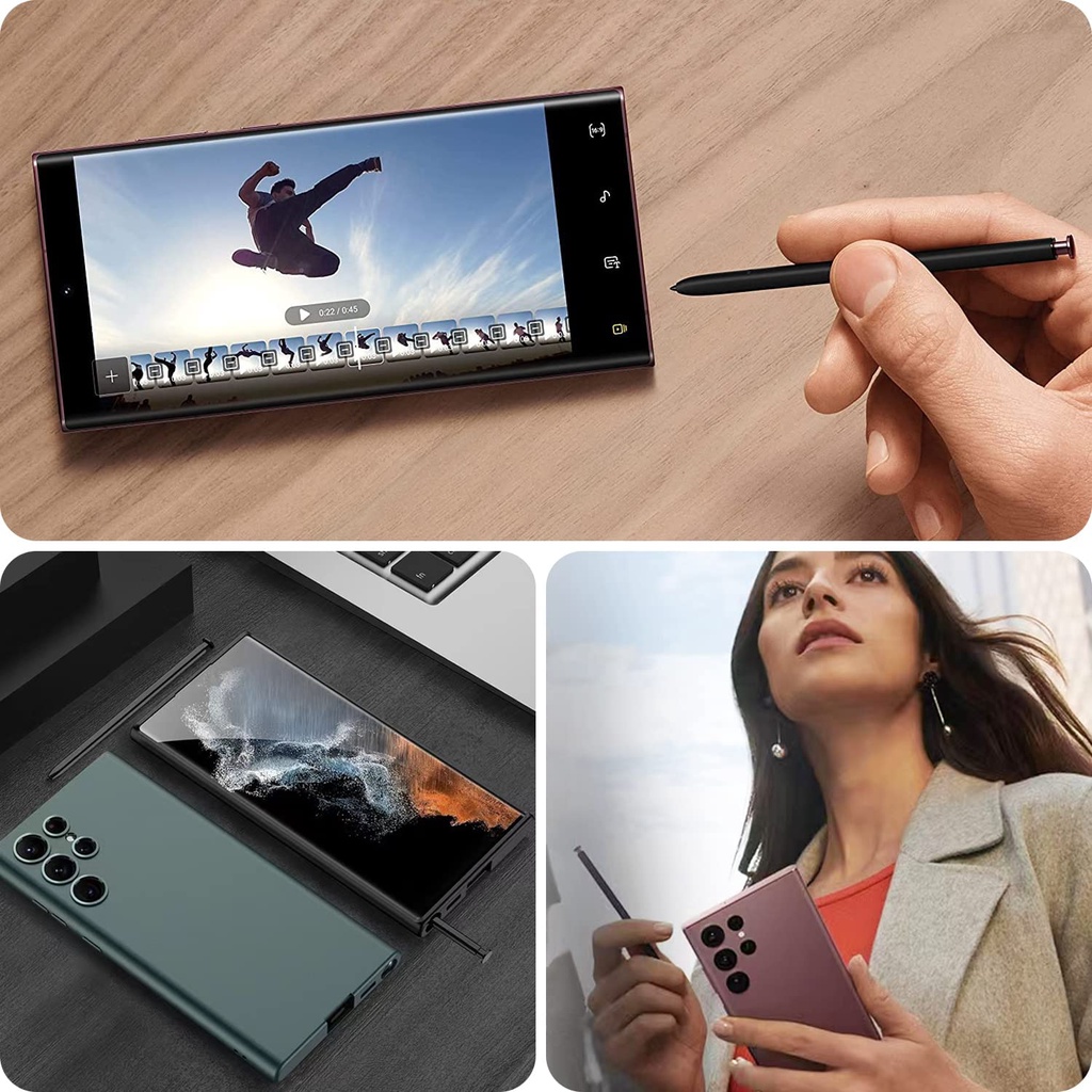 Bút Cảm Ứng Miimall S Pen Cho Samsung Galaxy S23 Ultra S22 Ultra S Pen Stylus S23Ultra S22Ultra Kèm 3 Đầu Thay Thế
