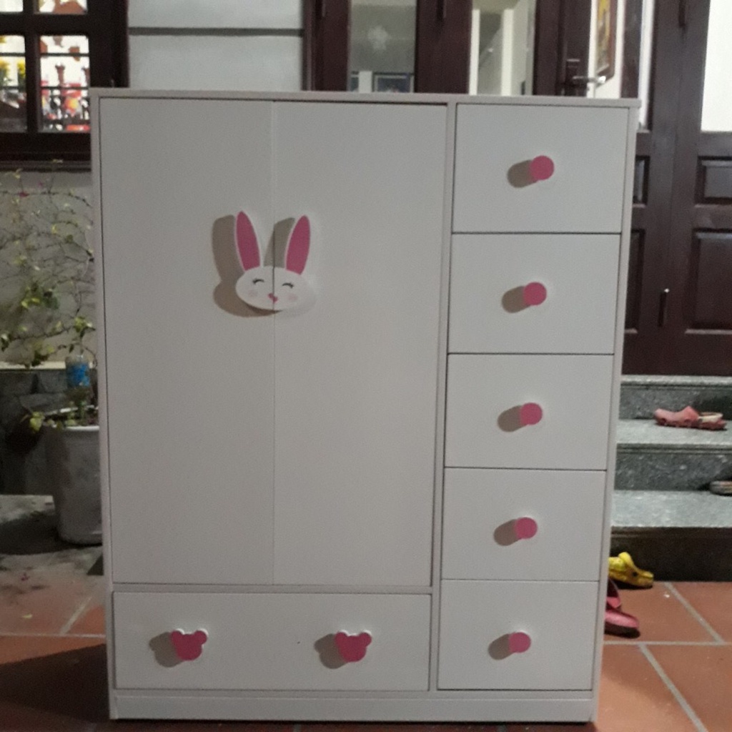 Tủ nhựa cho bé Nhựa đài loan_ Thiết kế mới cao 1m24 rộng 1m07 sâu 40