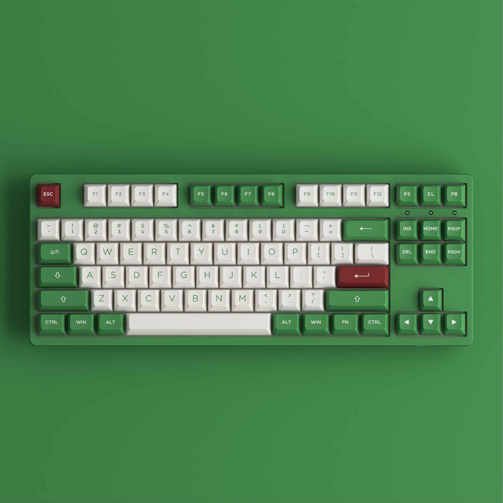 Bàn phím cơ AKKO 3087 RF Matcha Red Bean  Wireless+Wired (2.4Ghz / AKKO sw v3) (Hàng chính hãng)